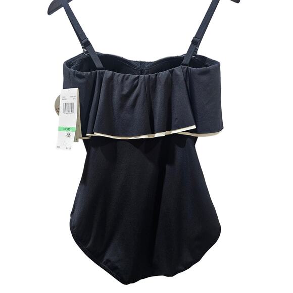 Coco Reef Keepsake Ruffle Bandeau Shaping One Piece Swimsuit Size 10/ 34C - Picture 4 of 9